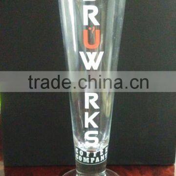 Good quality hand made 330ml beer glass cup, beer glass with logo