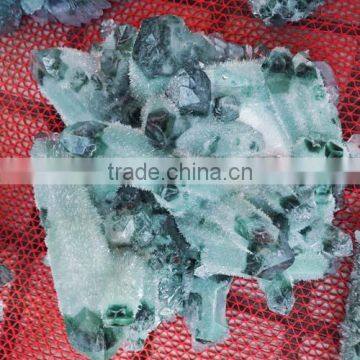 large natural rock green color phantom quartz cluster for sale