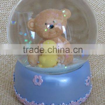 Hot sale elegant italy color fancy baby series souvenir snow globes wholesale