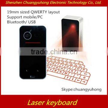 Hot selling cheap laser virtual keyboard qwerty mini Bluetooth Laser projector Keyboard for PC/laptop/iPad/iPhone/Android phone