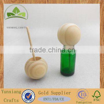 natural pine wood ball with rattan stick for home air freshener and decoration