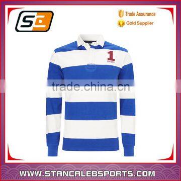 Stan Caleb 2015 high quality sublimation men long sleeve rugby polo shirt