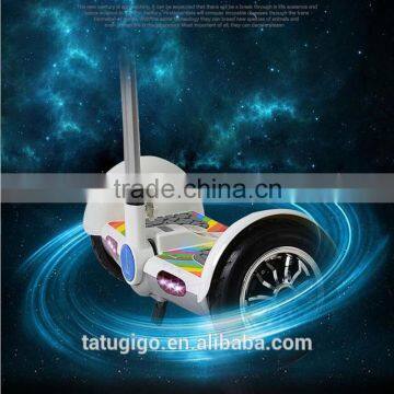 Safe big wheel 10 inch two wheel handlebar drifting hoverboard with Samsung battery