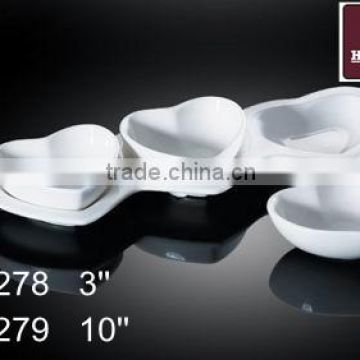 White porcelain heart shape sauce dish H7278