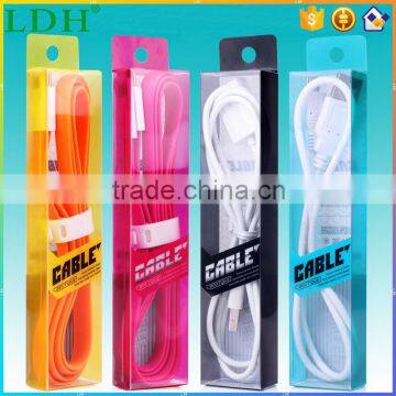 Hanging USB Data Cable packaging PVC paper boxes