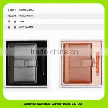 16032 Branded High End Cowhide Stationery Gift Set Leather for Christmas photo-5