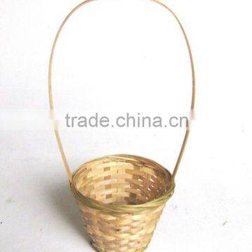 Round Handle Bamboo Basket