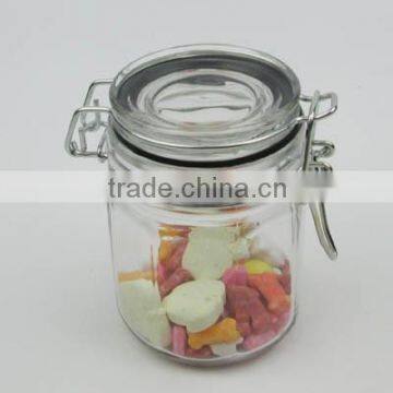 200ml Glass Spice Jar With Glass Locklid &Silicon Ring