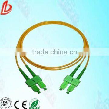 factory supply 2.0mm pvc duplex singlemode 9/125 sc/apc fiber optic patch cord