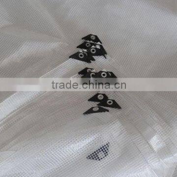 leno tarpaulin /transparent mesh pe tarpaulin/pe mesh fabric/ greenhouse ,tent cover tarps