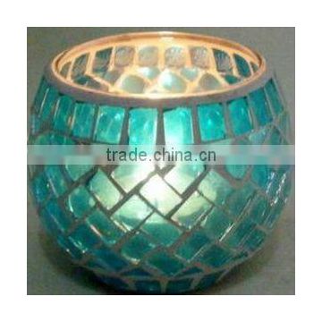 Glass Mosaic Candle Holder