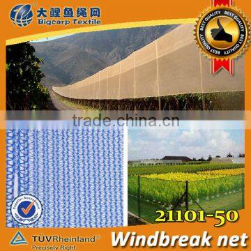 Blue HDPE High Tensile Windbreak Netting For Harbor and Building