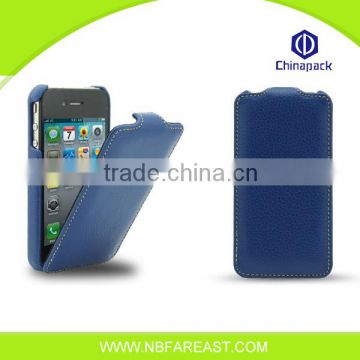 2014 cheapest China company supply useful newest leather phone case for iphone 4