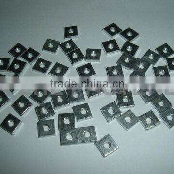 white zinc plated thin square nuts DIN562