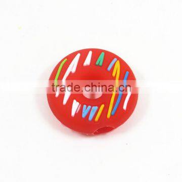 Hot sales Donuts design rubber pencil topper/ soft PVC pen topper