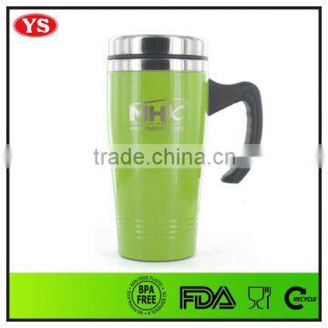 16oz food grade coated double wall ss coffee mug