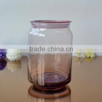 20oz Colored Storage Glass Jar With Lid Wholesale photo-2