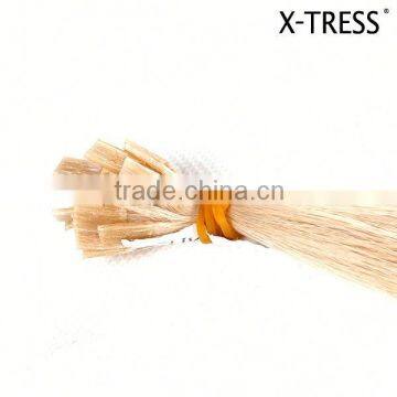 16inch light golden blond 24color 0.5g silk straight braizilian flat tipped keratin tipped human hair extension