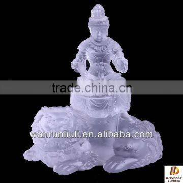 WF057 Chinese Liuli Kuanyin Buddha Sculpture