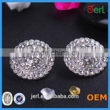 2015 Wholesale one hole round crystal rhinestone buttons for Dresses