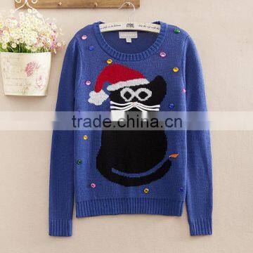 16JW53112 100%polyester Wholesale Competitive Price Ugly Christmas Sweater