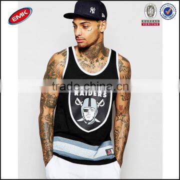 Fashionable Mens Tank Top with Raiders Print