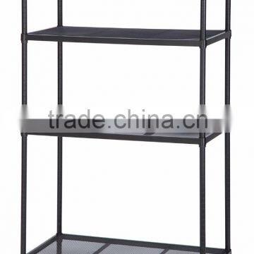 4 level Black Chrome Metal Rack Wire Storage Shelving