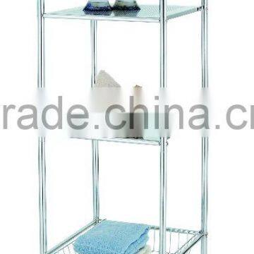 Single handle 5 tier arch type metal steel tube storage rack cart