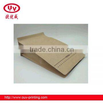 brown paper bag with zipper/brown kraft paper bag/coffee bag