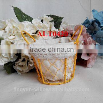 decorative round wire basket home storage china baskets