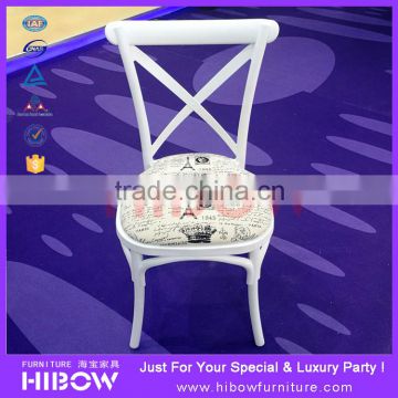 Factory price stackable modern wedding cross back chair