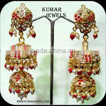 Traditional Beaded Jhumka Earrings photo-4