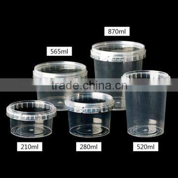 Plastic bowls with lid disposable round clear PP plastic bowl