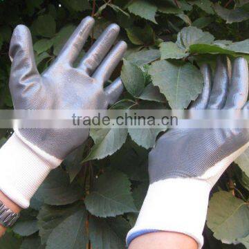 nitrile coated labor protective working latex gloves