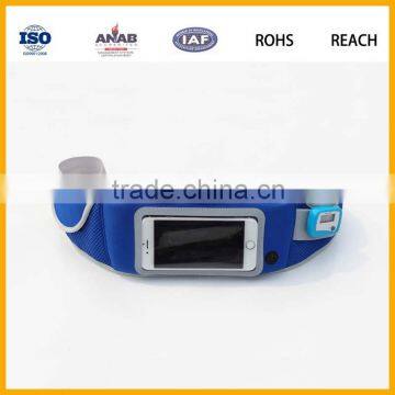 Sport running waist belt band with PVC pouches