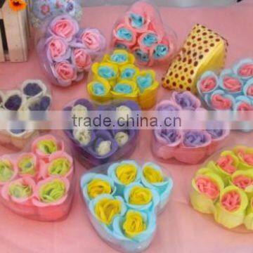 Rose paper soap mix colours in a PVC box