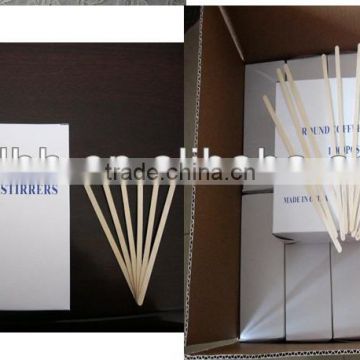 birch wood coffee stirrer in box packing