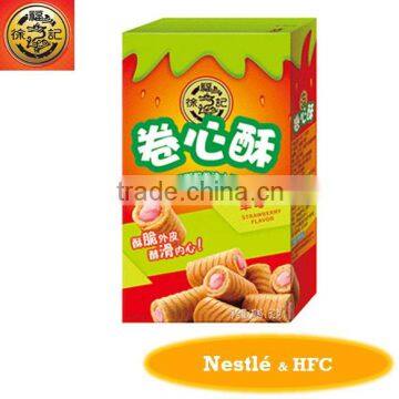 HFC 5330 filled cereal rice roll, grain snack with strawberry flavour