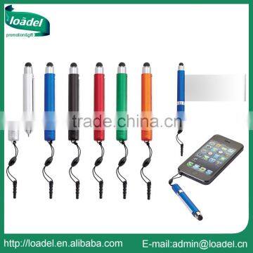 Plastic advertising mini stylus banner pen