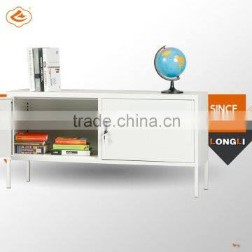 Home Furniture Steel Double Door Living Room TV Cabinet in White photo-2