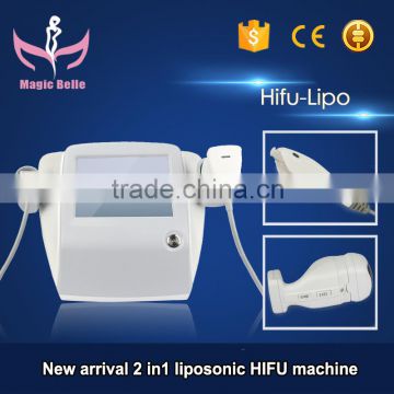 High Frequency Skin Care Machine Portable Ultrasound Hifu Slimming Machine Liposonix Weight Loss 4MHZ Body Shaping Machine With 2 Heads For Home Use High Frequency Portable Facial Machine