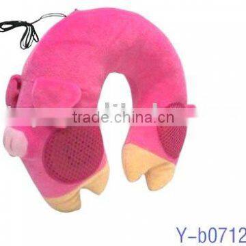 Pig shaped Neck pillow with built-in speaker