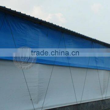 Blue , White Coulor Poultry Rolling Curtain Cloth, Shade Cloth Volume Curtain Wind Farms