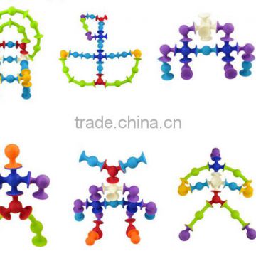 Silicone interlocking intelligence building block for child