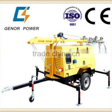 6kva to 20kva Trailer Mounted Generator With Lighting Tower