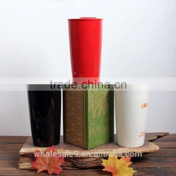 12oz Double Wall Ceramic Traveler, 12 fl oz , Ceramic Mug photo-2