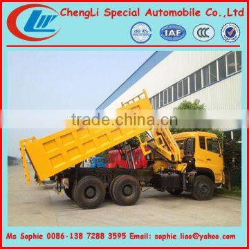 Dongfeng 6x4 Dump Truck With Crane, Dump Truck Mounted Crane photo-6