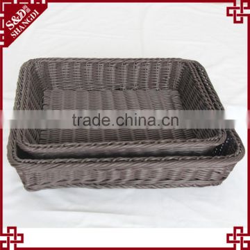 Food grade PP Wicker Bread Storage Water Hyacinth Basket