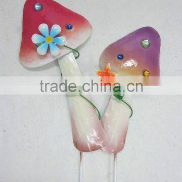 2015 Newest Garden Stakes Metal Stakes for Garden Decoration Mushroom Stakes Mushroom Garden Stakes Garden Picks Metal Mushroom photo-2