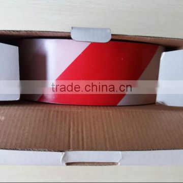 Red white PE safety warning tape Non adhesive Barrier Tape Dispenser Box Packing